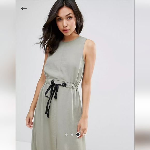 ASOS Eyelet Waist Casual Maxi Dres - Picture 3 of 9